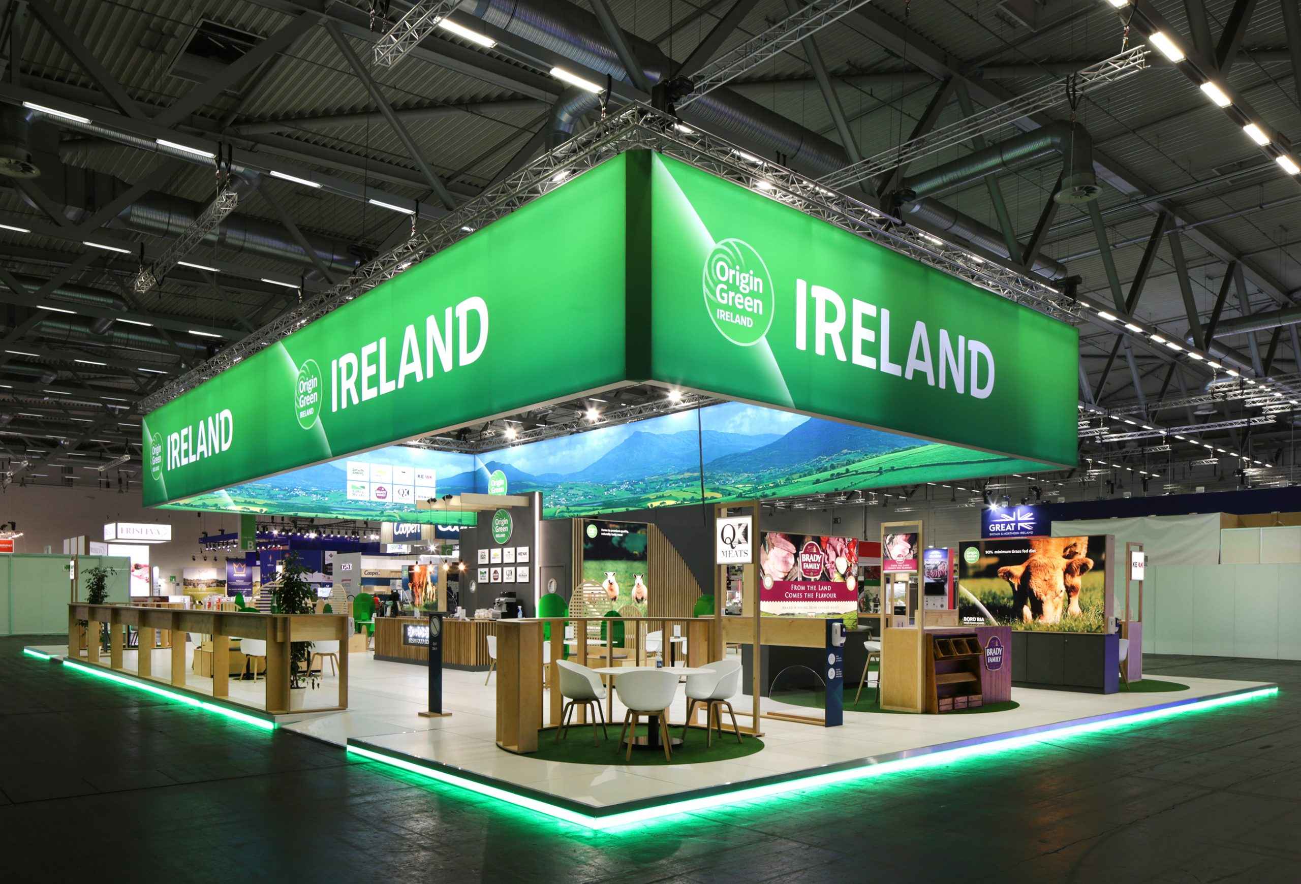 Ireland expo stand at trade fair.